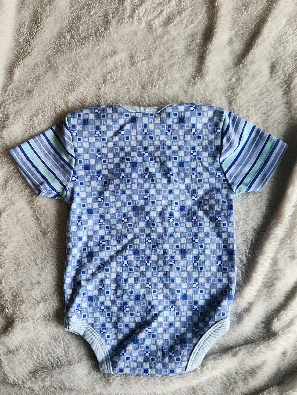 Walt Disney World Baby Blue Mickey Print Bodysuit
